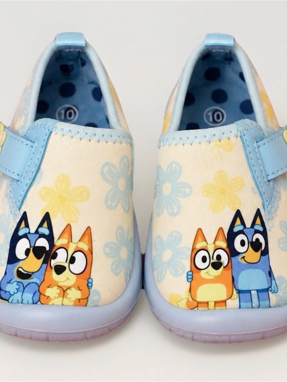 Bluey Bingo Toddler Girls Slip On Shoes Size 10 Floral NEW